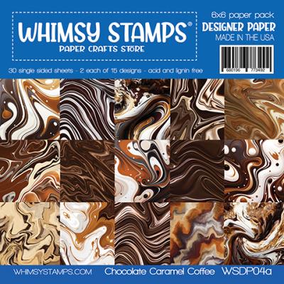 Whimsy Stamps Paper Pad - Chocolate, Caramel, Coffee
